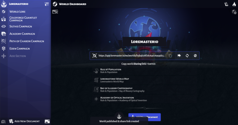 LoreMasterio - Worldshare Preview2